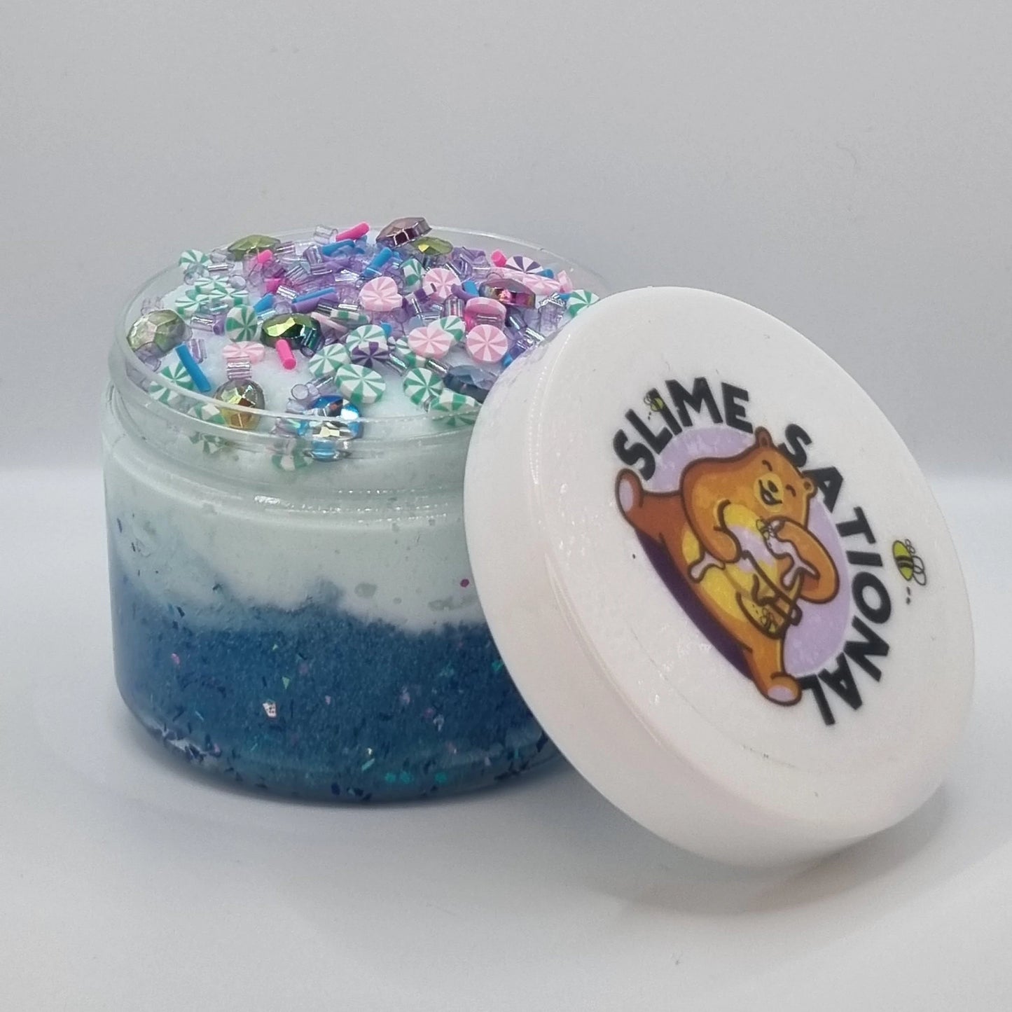 Winter Wonderland Bubblegum Scented Cloud & Clear Slime