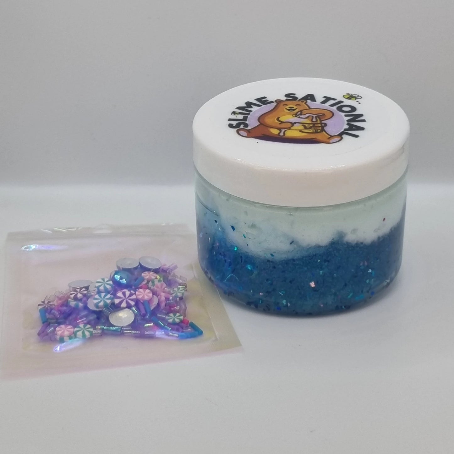 Winter Wonderland Bubblegum Scented Cloud & Clear Slime