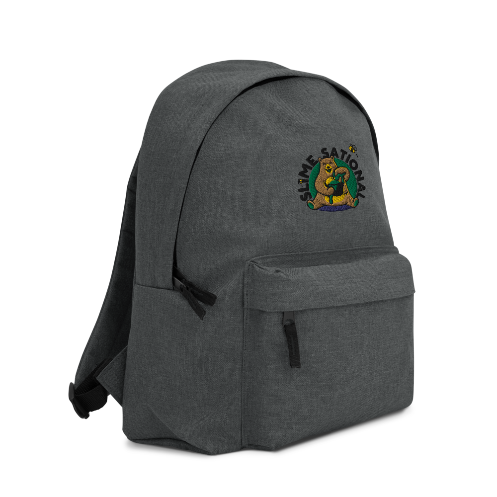 Slime Sational Embroidered Backpack (Green Logo)