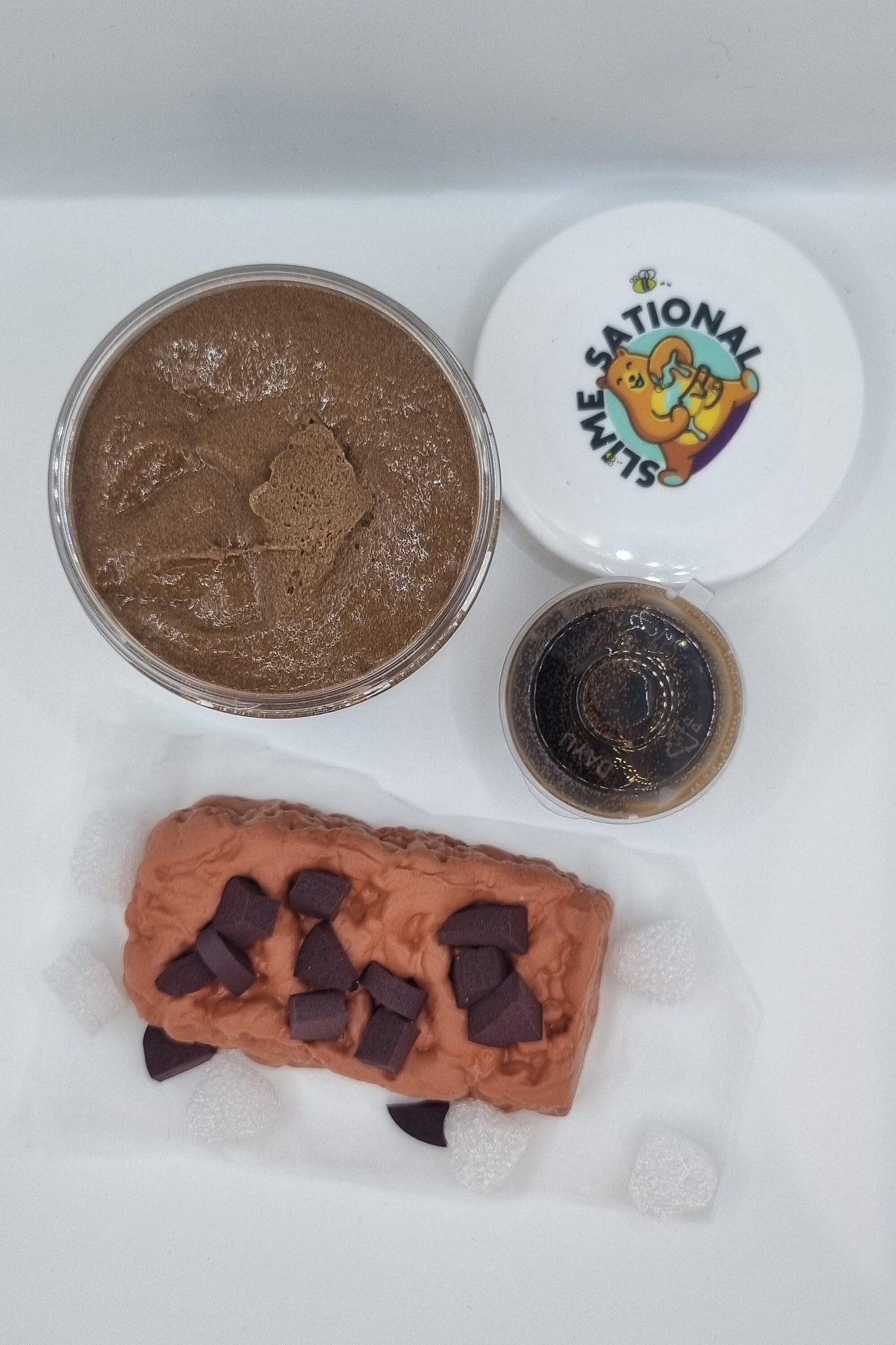 Chocolate Scented Fudge Brownie Cloud Cream Slime + Charms